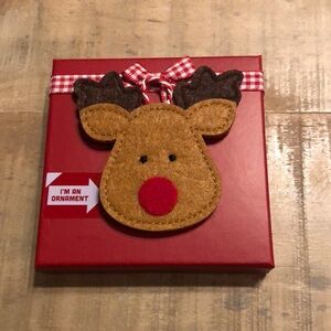Christmas 🎄 Reindeer 🦌 Ornament ￼Amazon Gift Card Box NWT